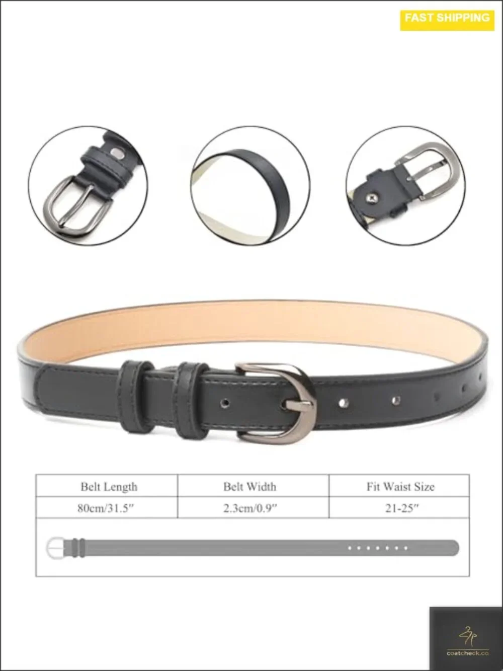 Kids PU Leather Belt for School Uniform Casual Dress
